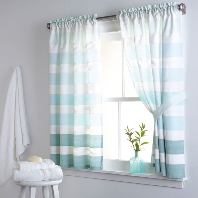 DKNY Highline Stripe 38 Inch x 45 Inch Cotton Bath  Window  