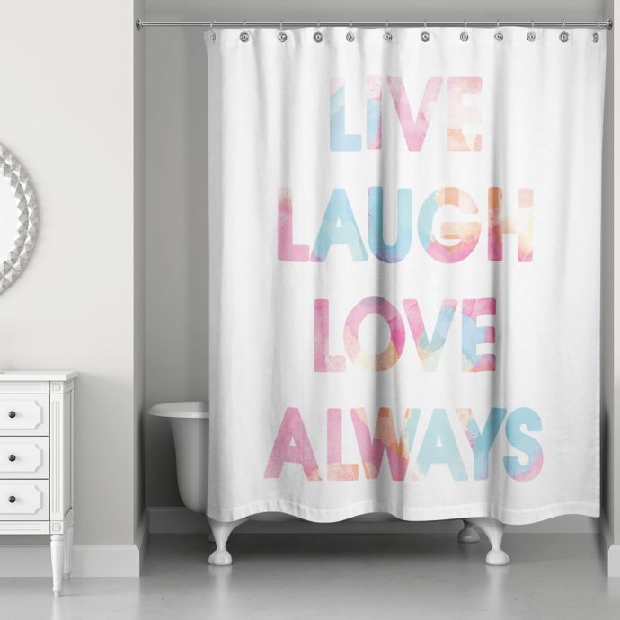 Designs Direct 71 Inch X 74 Inch Live Laugh Love Always Shower