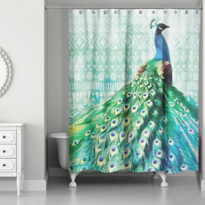 peacock shower curtain walmart