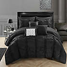Alternate image 1 for Chic Home Voni 10-Piece King Comforter Set in Black