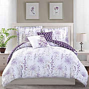 Studio 17 Fresh Meadow 5-Piece Full/Queen Reversible Comforter Set in Purple