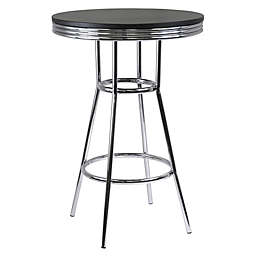 Winsome Trading Summit Pub Table in Black/Chrome