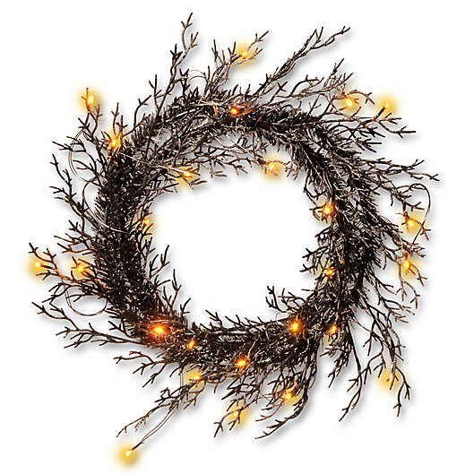 Alternate image 1 for National Tree Pre-Lit 26-Inch Halloween Wreath