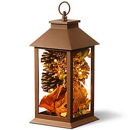 National Tree Company® LED Maple Harvest Arrangement Lantern in Brown