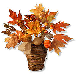 National Tree Company® 16-Inch Maple Leaf Wall Basket in Orange