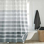 DKNY Highline Stripe 72-Inch x 72-Inch Shower Curtain in Grey