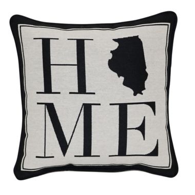 Brentwood Originals 12-Inch x 12-Inch Illinois Rustic Home State Throw Pillow. View a larger version of this product image.