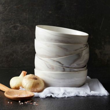 Artisanal Kitchen Supply&reg; Coupe Marbleized Cereal Bowl in Grey. View a larger version of this product image.