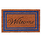 Alternate image 0 for Home & More 18-Inch x 30-Inch Blue Border Welcome Door Mat in Natural