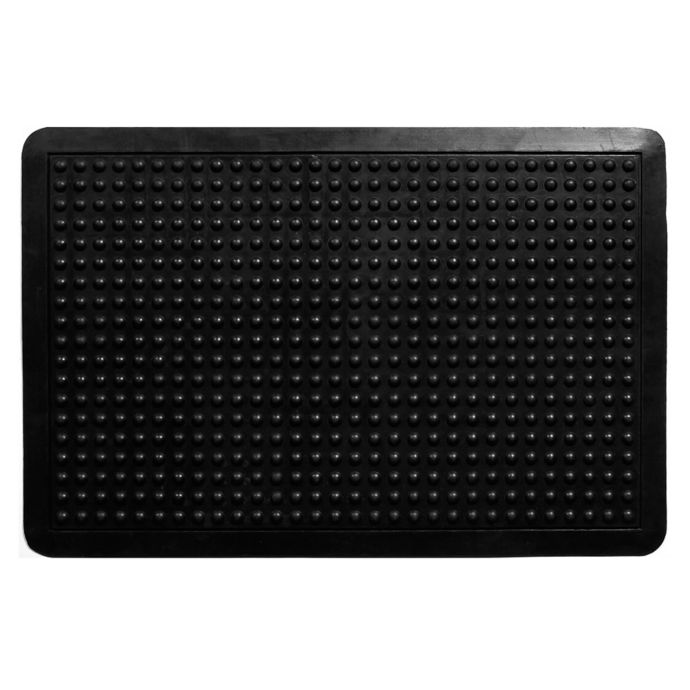 Home & More Anti-Fatigue Rubber Door Mat in Black | Bed ...