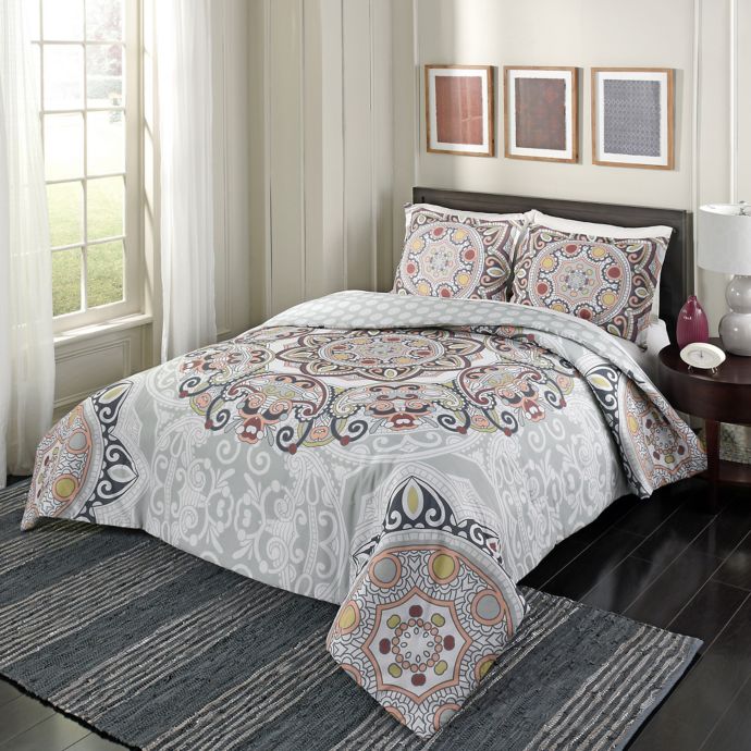 Marble Hill Regal Rosette Reversible Comforter Set Bed Bath Beyond