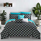 Alternate image 1 for Chic Home Bryton 10-Piece Reversible Queen Comforter Set in Black