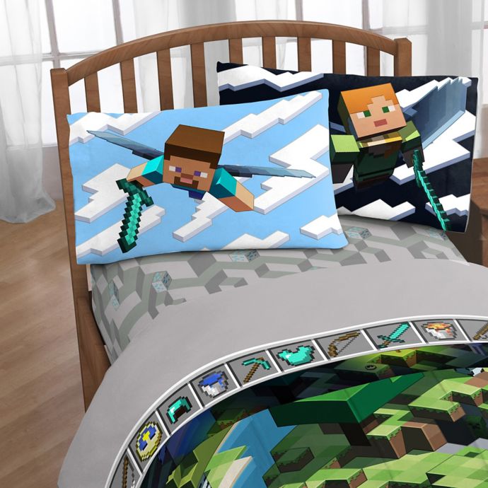 Minecraft Day Night Sheet Set Bed Bath And Beyond Canada