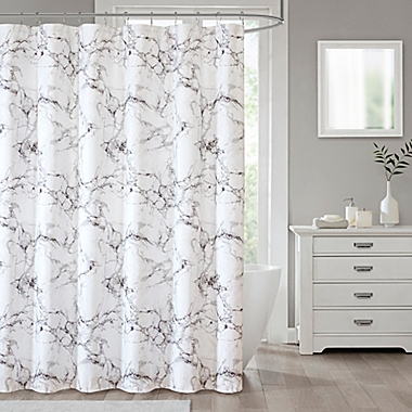 Marble 72-Inch x 72-Inch Shower Curtain in Silver. View a larger version of this product image.