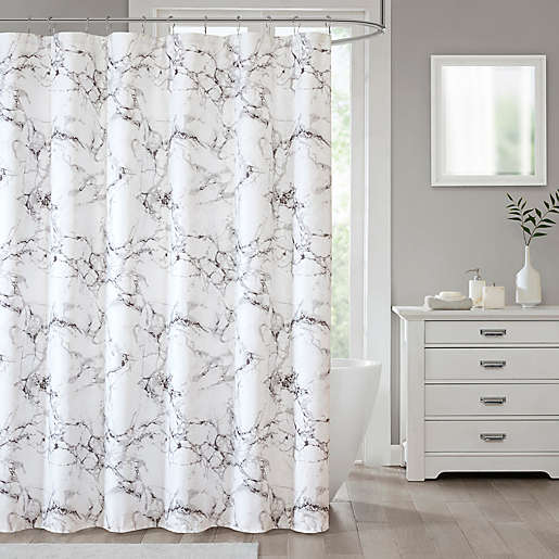 Marble Shower Curtain Collection Bed, Coastal Shower Curtains Bed Bath And Beyond