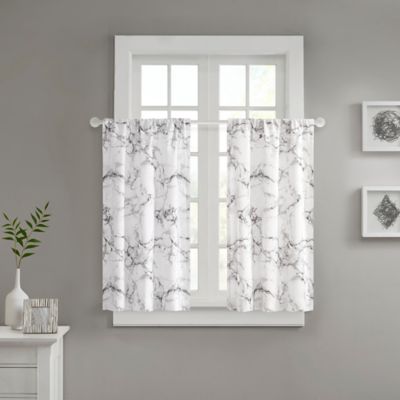 Marble Window Curtain Panel Pair Bed, Curtain For Bathroom Window