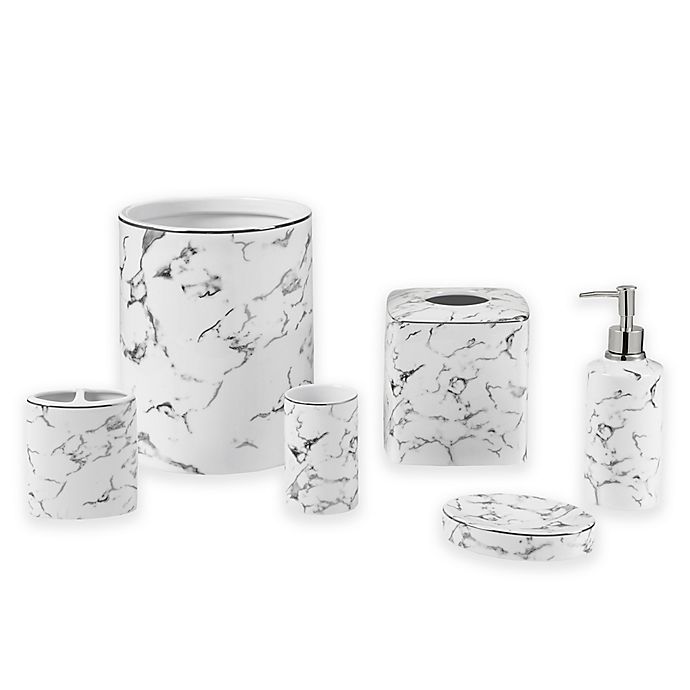 Marble Bath Accessory Collection Bed, Marble Bathroom Set Bed Bath And Beyond