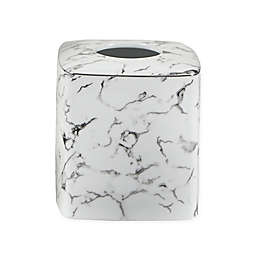 Marble Boutique Tissue Box Cover in Silver