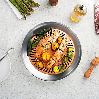 Gotham Steel Nonstick 13-Inch Smokeless Stovetop Grill in Copper/Silver. View a larger version of this product image.