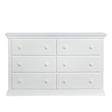 Suite Bebe Asher 6-Drawer Double Dresser in White. View a larger version of this product image.