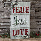 Alternate image 0 for Peace, Joy, Love Personalized Rectangle Shelf Blocks (Set of 3)