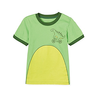 Doodle Pants&reg; Size 2T Dino on a Bike T-Shirt in Green. View a larger version of this product image.