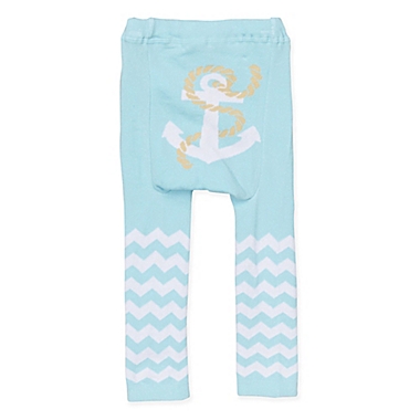 Doodle Pants&reg; Large Anchor Leggings in Blue. View a larger version of this product image.