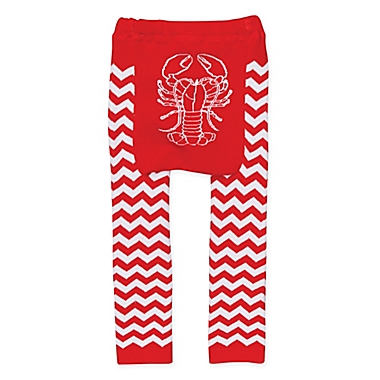 Doodle Pants&reg; Medium Lobster Leggings in Red/White. View a larger version of this product image.