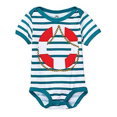 Doodle Pants&reg; Size 9M Lifesaver Bodysuit in Teal. View a larger version of this product image.