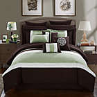 Alternate image 1 for Chic Home Seigel 16-Piece Queen Comforter Set in Brown