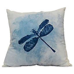E by Design Dragonfly Summer Animal Print Square Throw Pillow