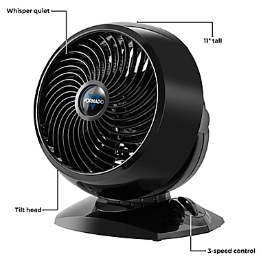 Vornado&reg; 5350 Compact Whole Room Air Circulator Table Fan in Black. View a larger version of this product image.