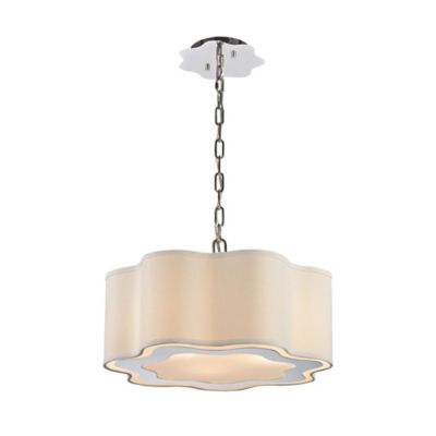 Dimond Lighting Villoy Ceiling Mount Pendant Light in Steel with Fabric Shade