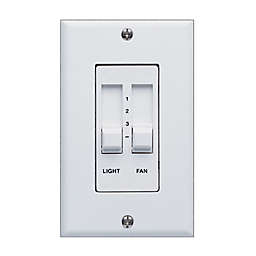 Concord Fans 3-Speed 3-Level Light and Ceiling Fan Slide Bar Wall Control in White