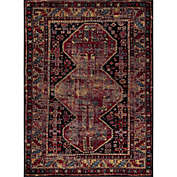 Diamond Antique 2-Foot 7-Inch x 5-Foot  Area Rug in Black/Red