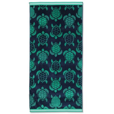 green beach towel