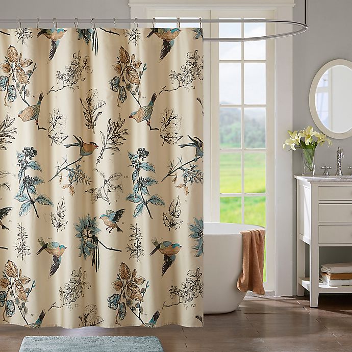 madison park shower curtains green
