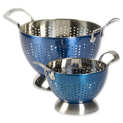 blue colander