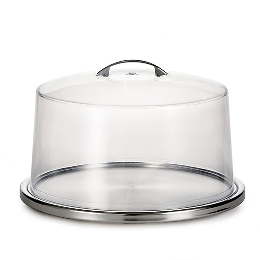 Tablecraft Clear Plastic Cake Cover with Metal Handle