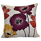 Alternate image 0 for Poppies Floral Print Square Throw Pillow in Purple