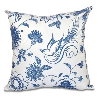 kensie Blue Floral Decorative Pillow Multi 20x20