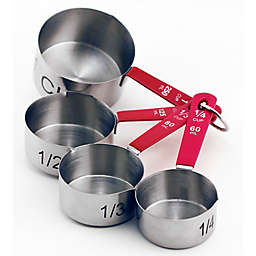 BergHOFF® 4-Piece Measuring Cup Set in Red/Silver