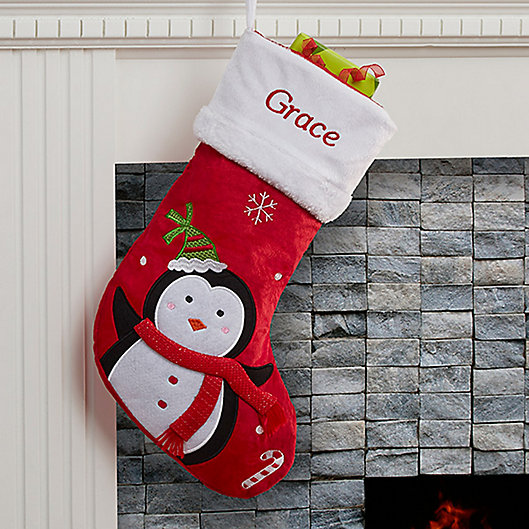 Alternate image 1 for Santa Claus Lane Penguin Christmas Stocking