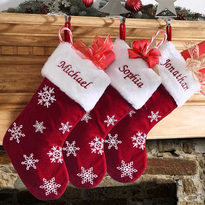Winter Wonderland Snowflake Christmas Stocking Bed Bath And
