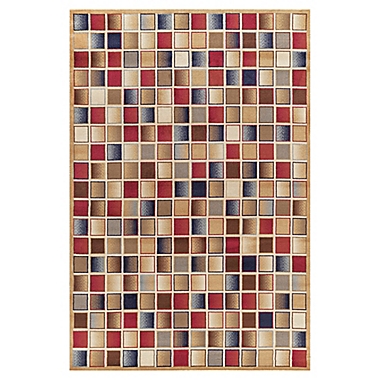 Jewel Checkerboard Rug in Gold. View a larger version of this product image.