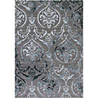 Alternate image 0 for Thema Large Damask Rug in Teal/Grey