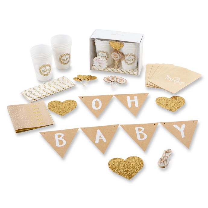 Kate Aspen Oh Baby Rustic 73 Piece Baby Shower Kit Buybuy Baby