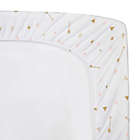 Alternate image 1 for TL Care Arrow Print Jersey Knit Fitted Playard Sheet in Gold/Pink