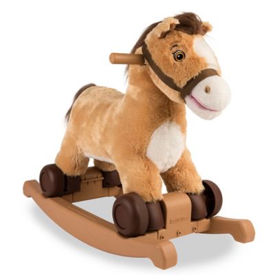 Rockin&#39; Rider Charger 2-in-1 Rocking Pony in Tan