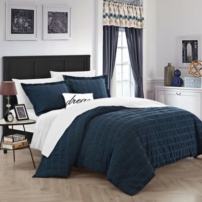 navy blue duvet sets uk